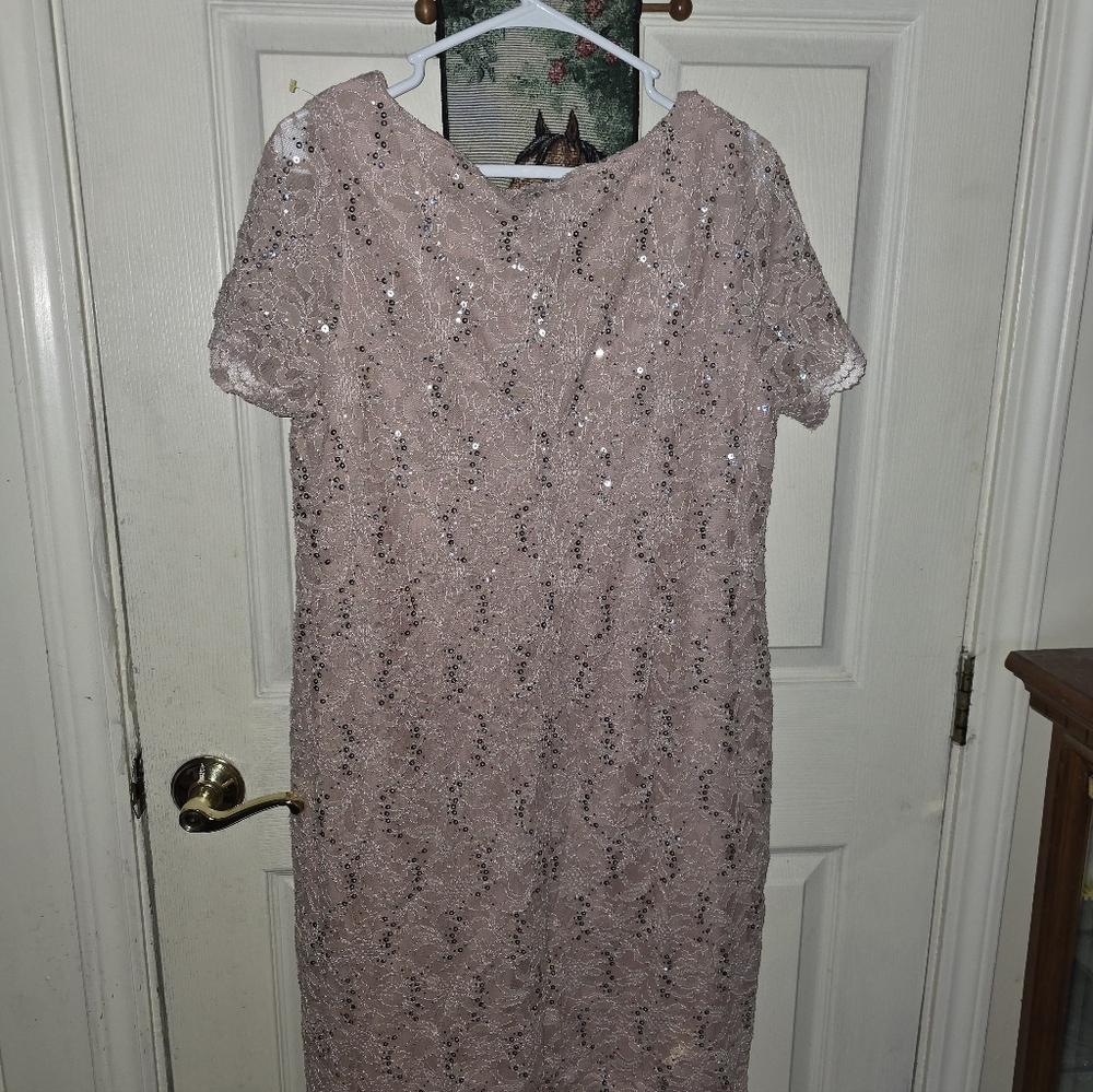 Tiana B. Blush Sequin Mini Dress